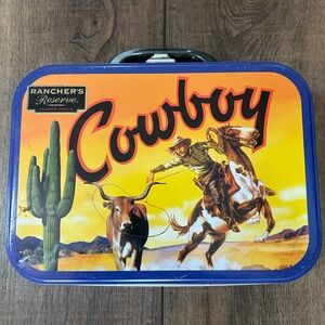 Vintage-Style Accoutrements Cowboy Tin Lunch Box